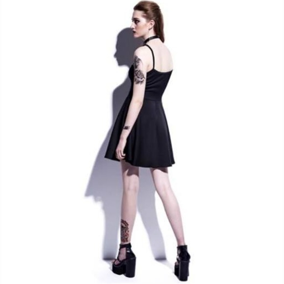 FancyQube Pentagram gothic skater dress - Picture 2 of 5